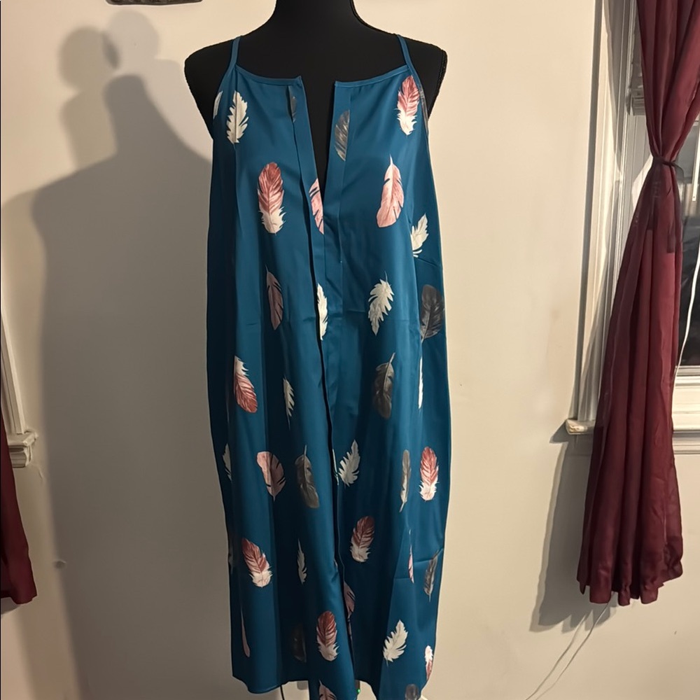 Blue Sleeveless Maxi Dress